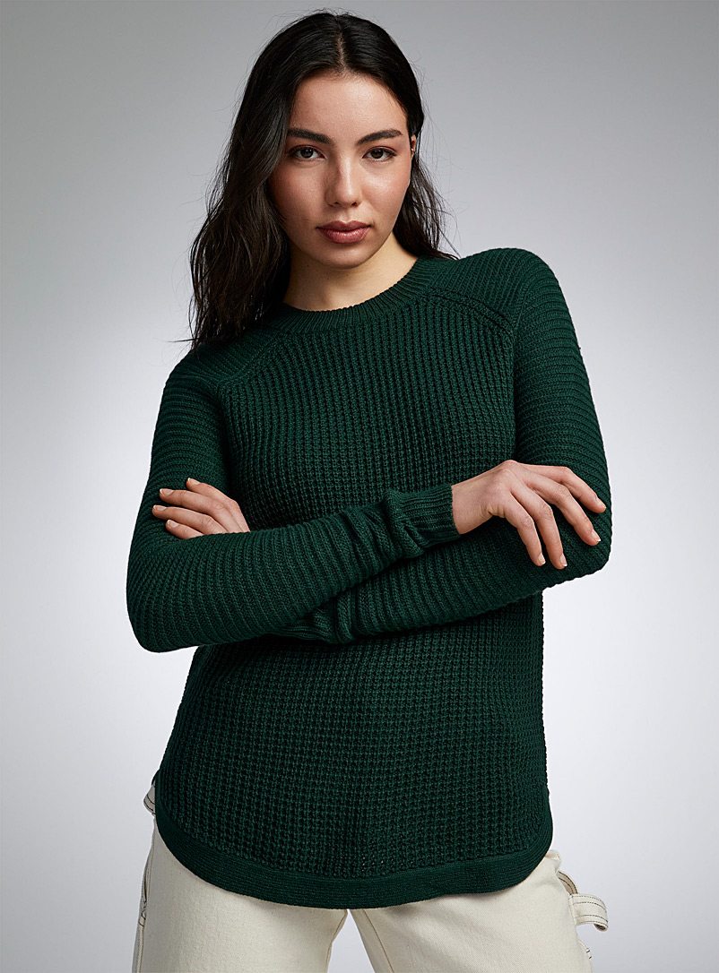 Rib-knit Sweater - Cream - Ladies