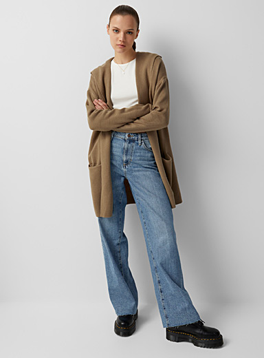 Jewel-button pointelle cardigan | Twik 