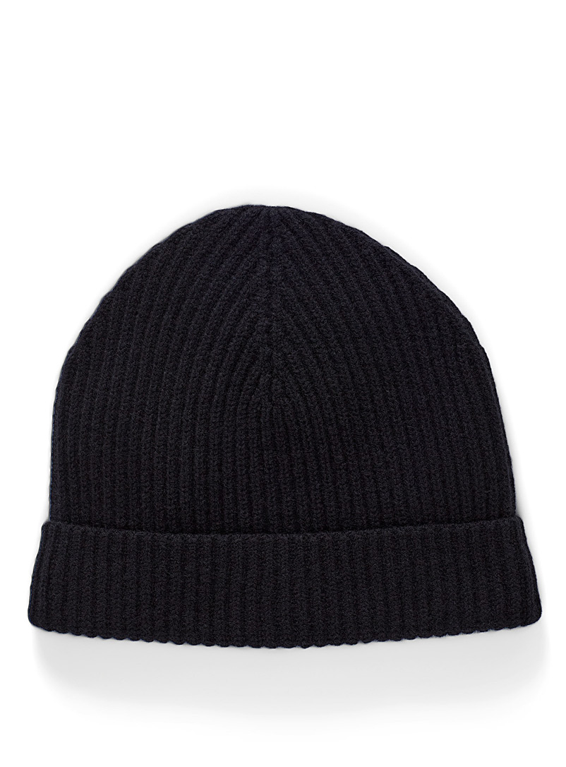 Simons Black Recycled cashmere ribbed tuque for women