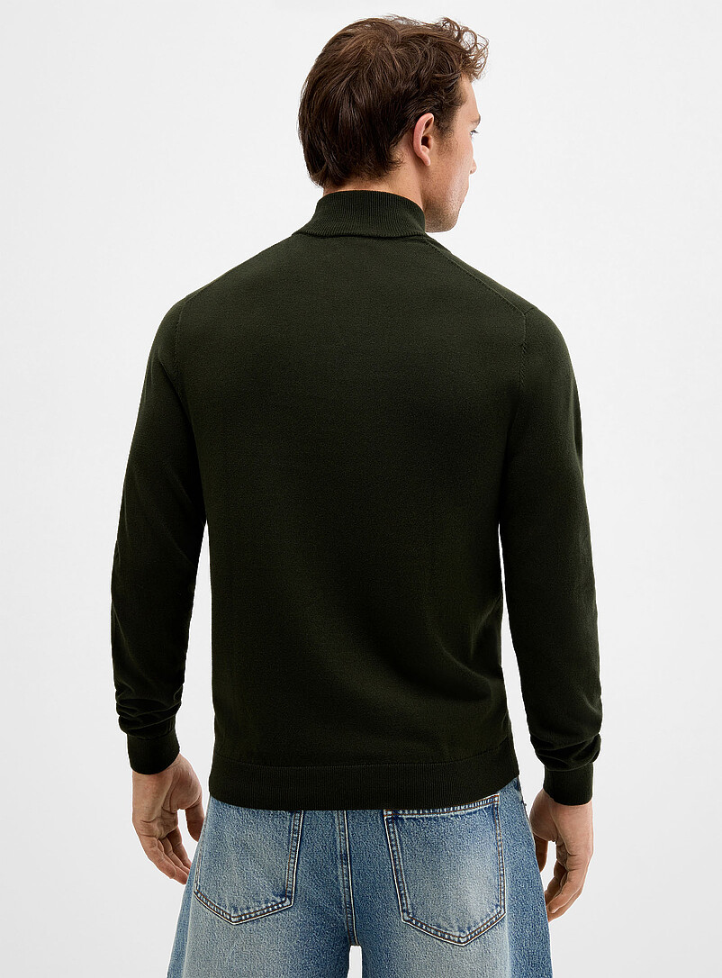 TENCEL™ modal and organic cotton mock-neck sweater | Le 31 | Men's