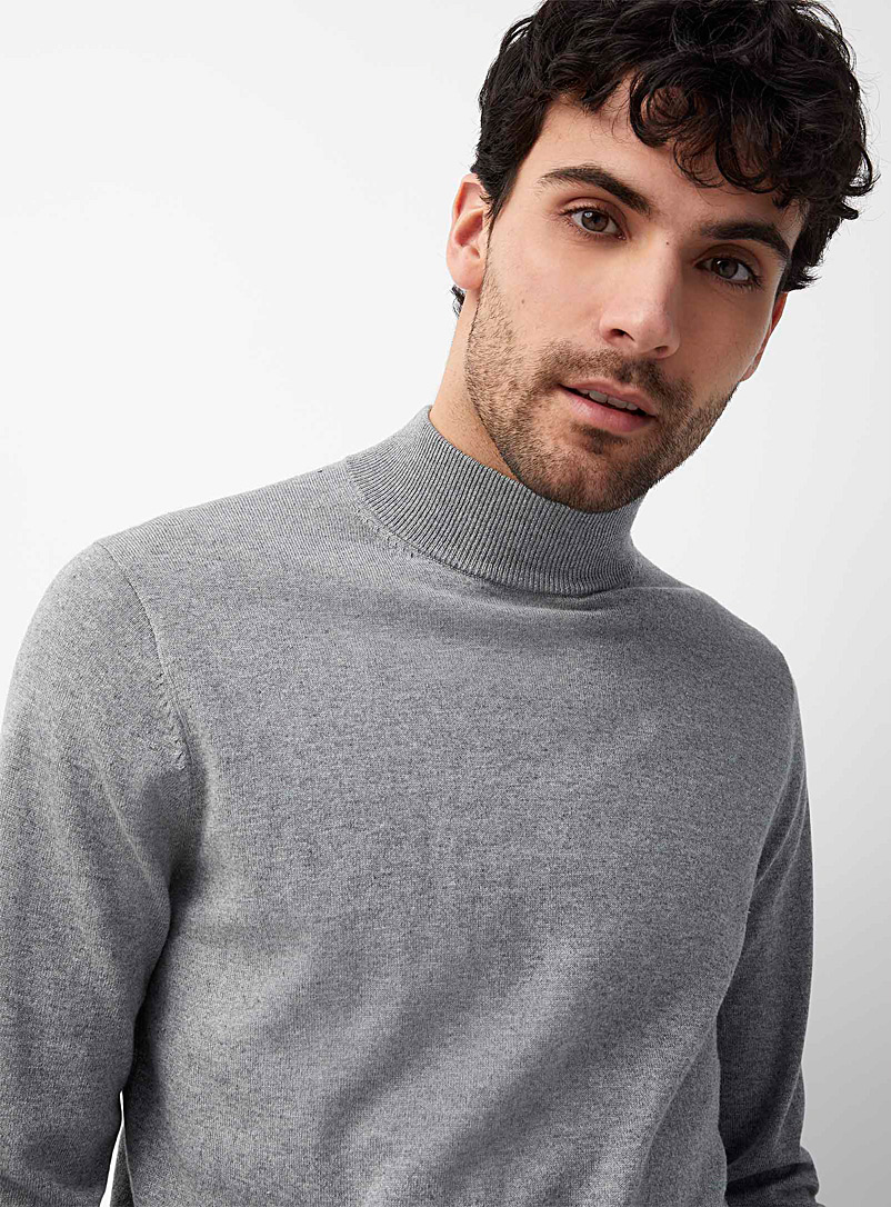 TENCEL™ modal and organic cotton mock-neck sweater | Le 31 | Men's