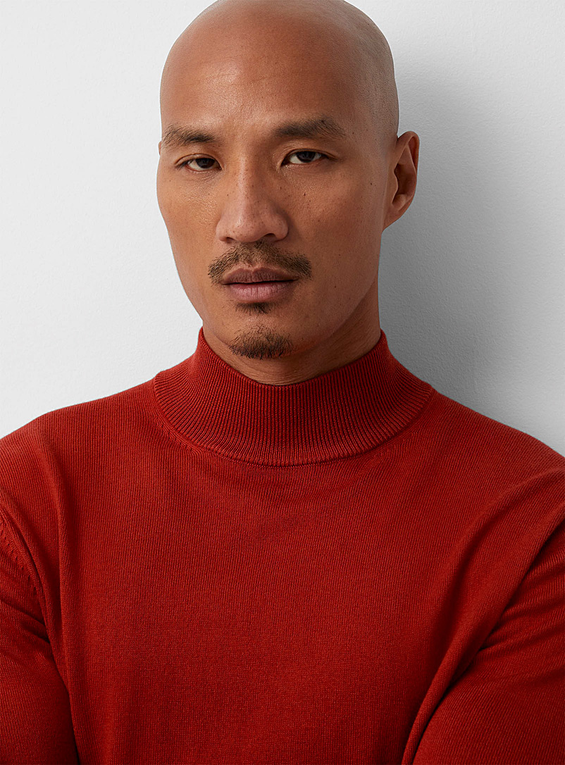 TENCEL™ modal mock-neck minimalist sweater
