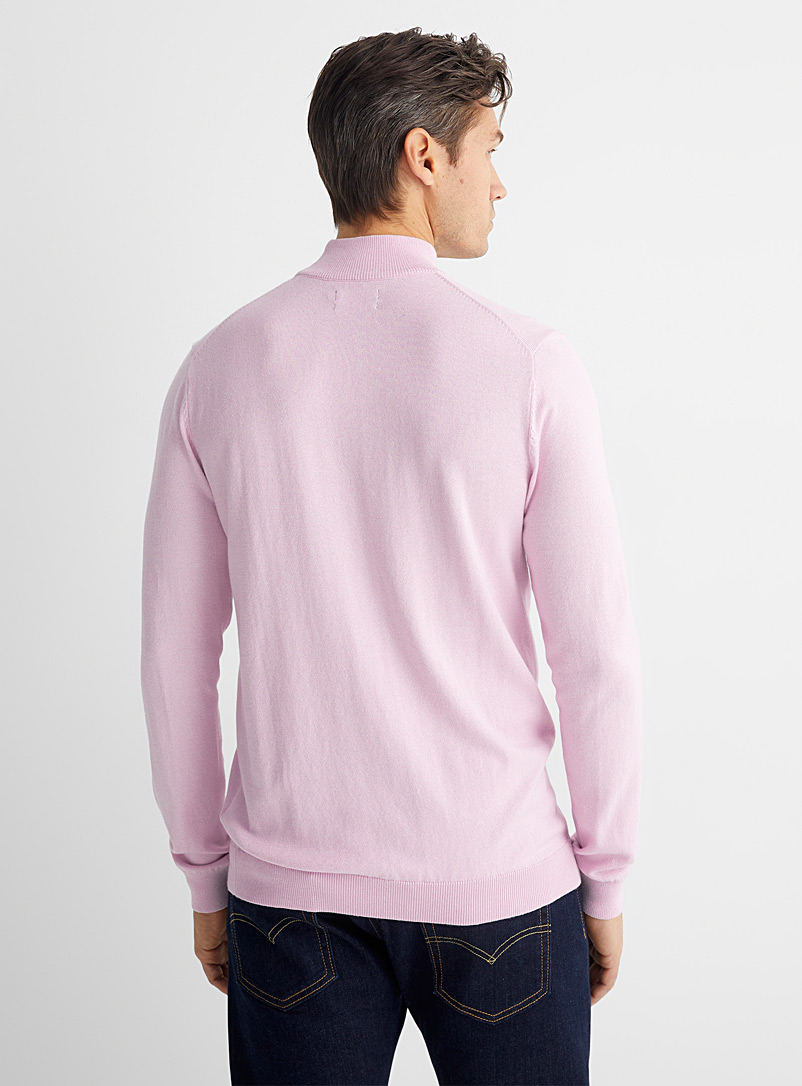 Le 31 Baby Blue TENCEL* modal mock-neck minimalist sweater for men