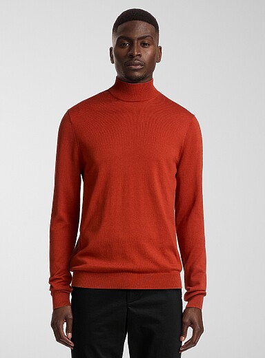 Le 31: Le chandail col montant coton bio et modal TENCEL<sup><small>MC</small></sup> Rose p&ecirc;che pour homme