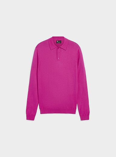 Le 31 Black Modal-blend polo sweater for men