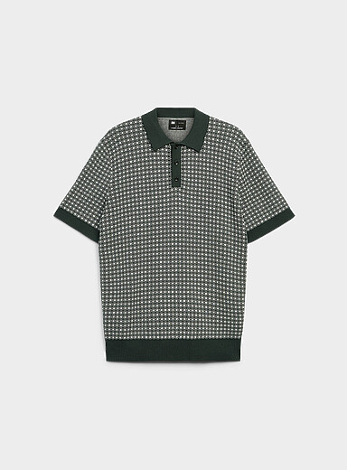 Le polo jacquard r&eacute;tro