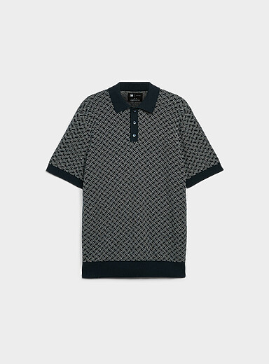 Le polo jacquard r&eacute;tro