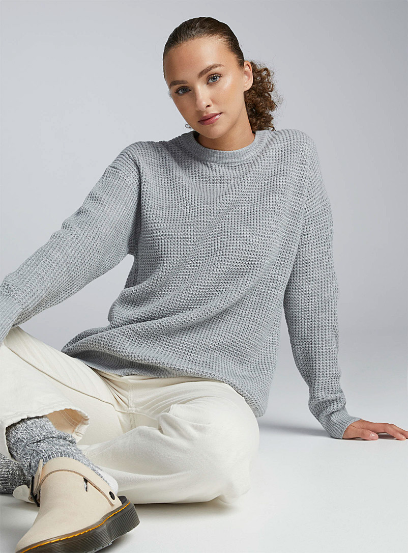 Waffle-knit long sweater | Twik | Shop Women's Sweaters and
