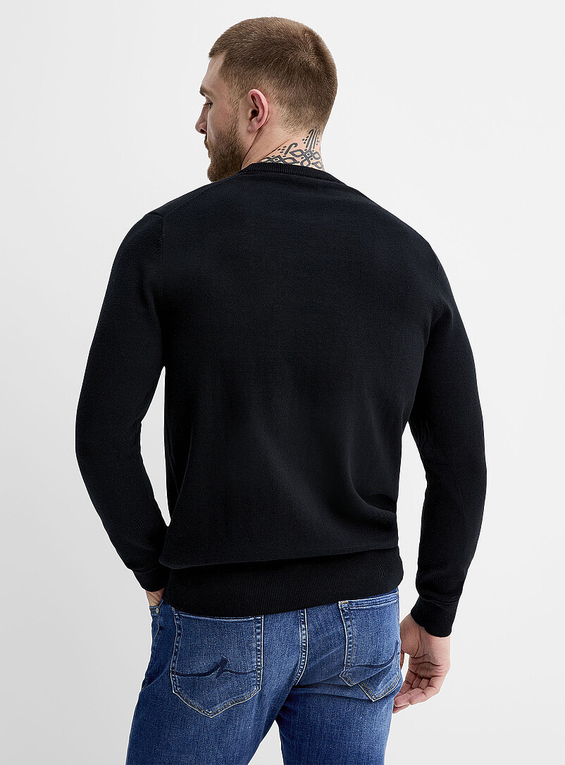 Le 31: Le chandail col rond &eacute;pur&eacute; Marine pour homme