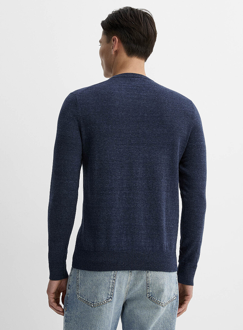 Le 31: Le chandail col rond &eacute;pur&eacute; Marine pour homme