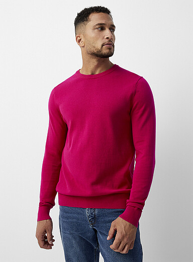 Crew Neck Solid Minimalist Relaxed Sweatshirt