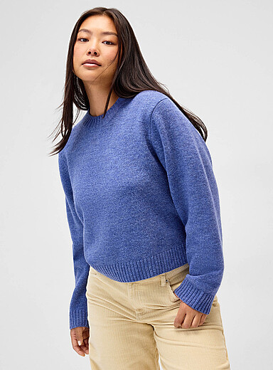 Twik: Le chandail ample carr&eacute; Bleu moyen pour femme