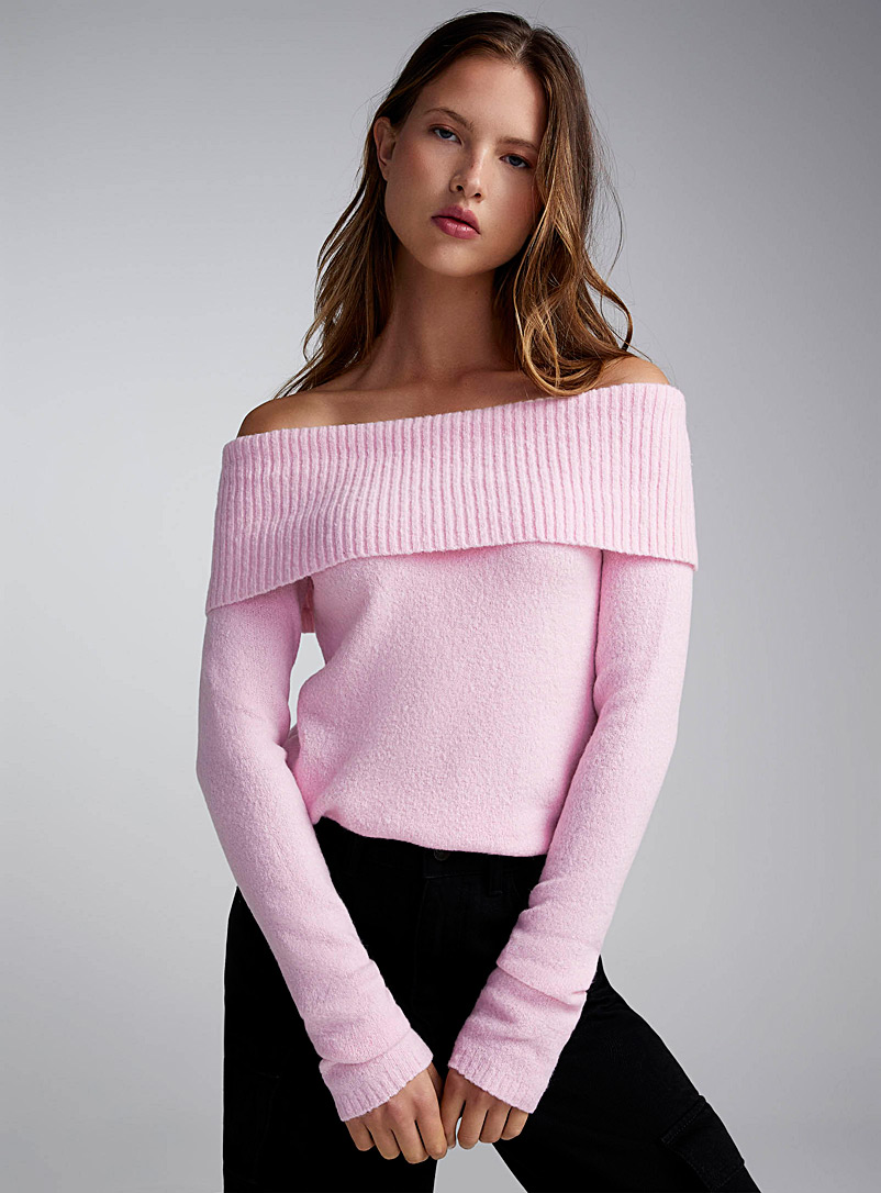 Twik Pink Cropped Marylin sweater for women