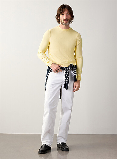 Silky knit crew-neck sweater