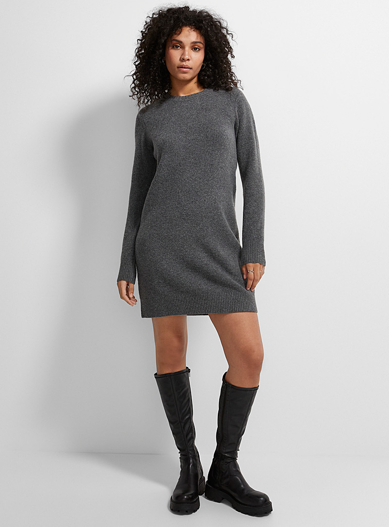 Icône Oxford Crew-neck knit sweater dress for women