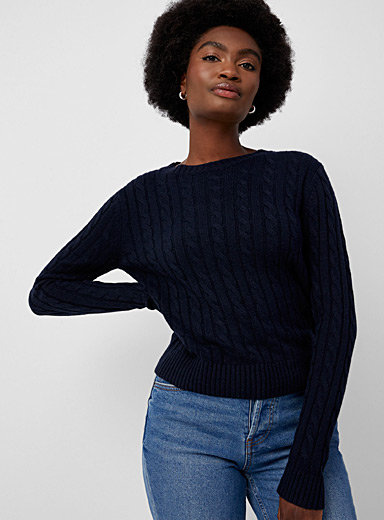 Cables crew-neck sweater | Contemporaine | Shop Women's Sweaters and ...