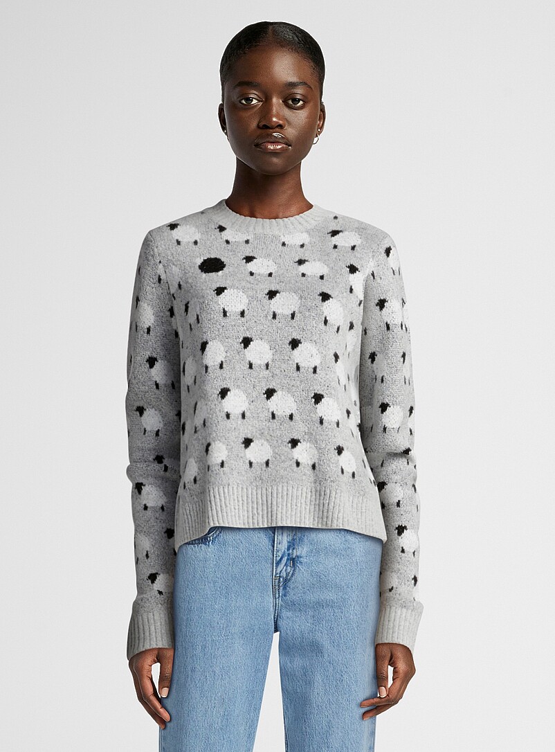 Repeated pattern jacquard sweater | Twik | Stripes & Patterns | Simons