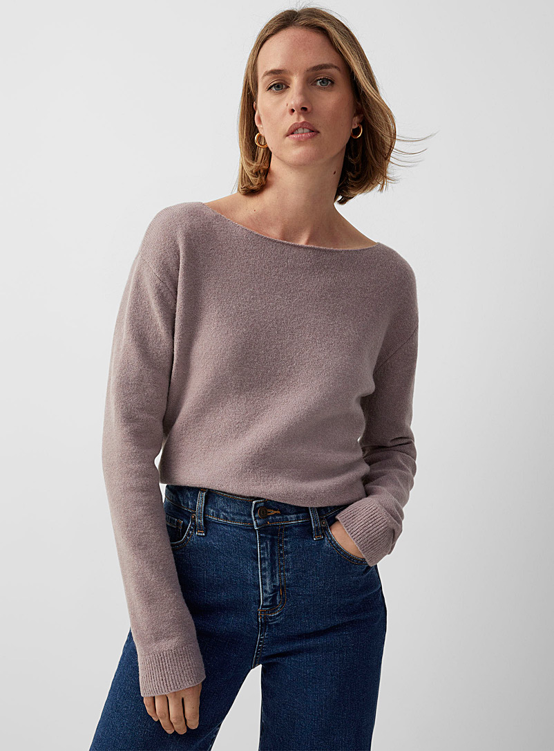 Boat-neck brushed sweater | Contemporaine | Shop Women's Sweaters and ...