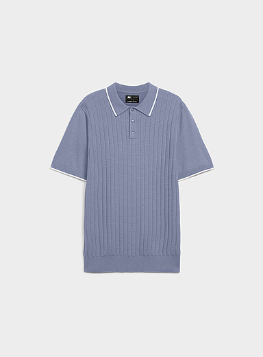 Le polo tricot larges c&ocirc;tes