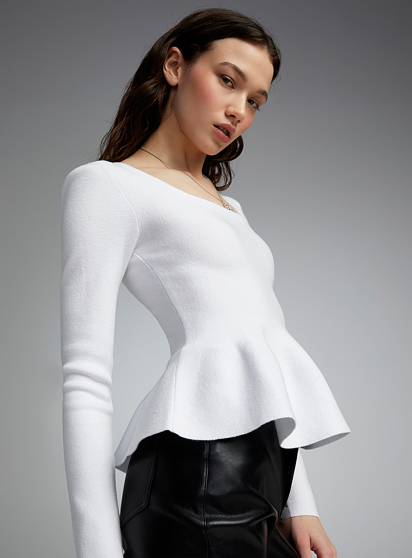 Peplum waist square-neck sweater, Twik, Shop Women's Sweaters and  Cardigans Fall/Winter 2019