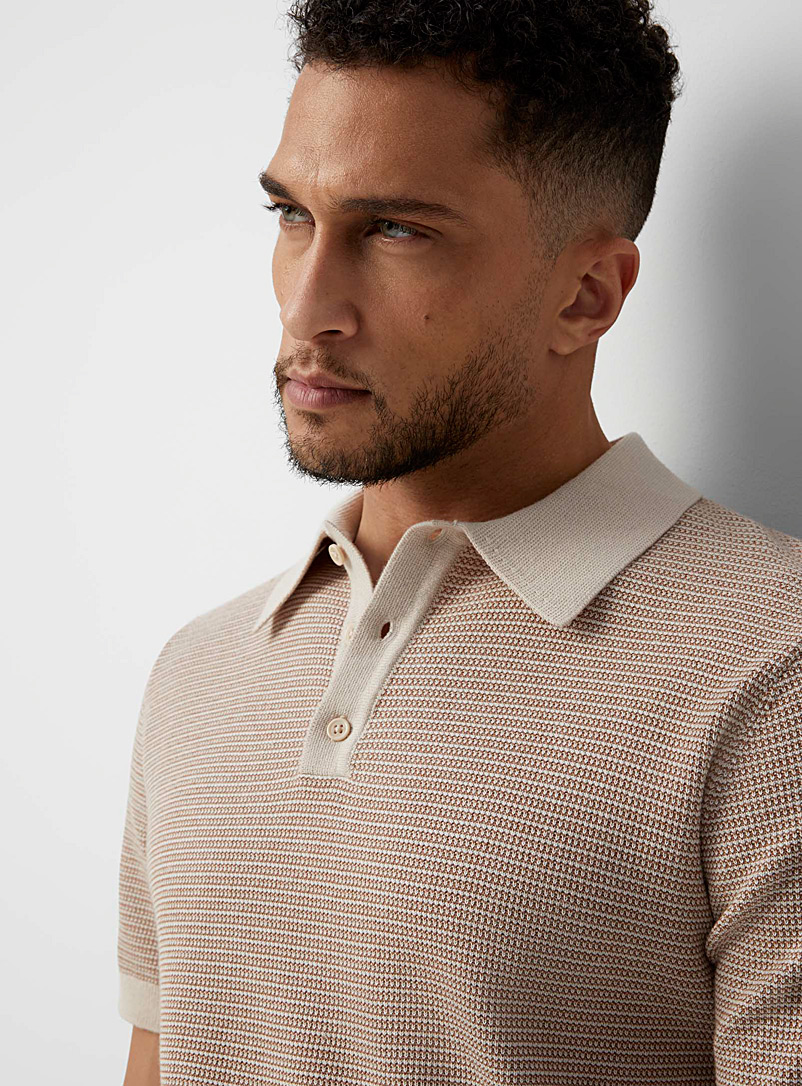 Retro stripe knit polo | Le 31 | | Simons