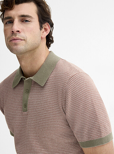 Le polo tricot rayures r&eacute;tro