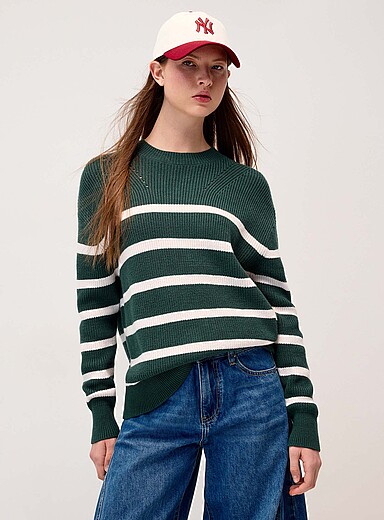 Oversized striped sweater