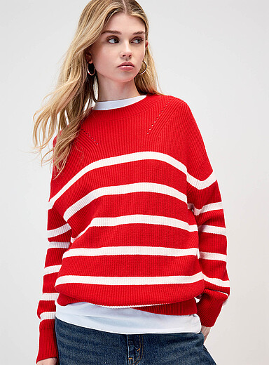Oversized striped sweater