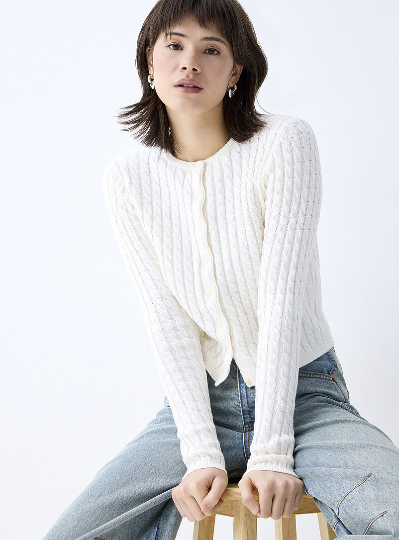 Mini-cable cropped cardigan | Twik | Shop Women's Cardigans | Simons