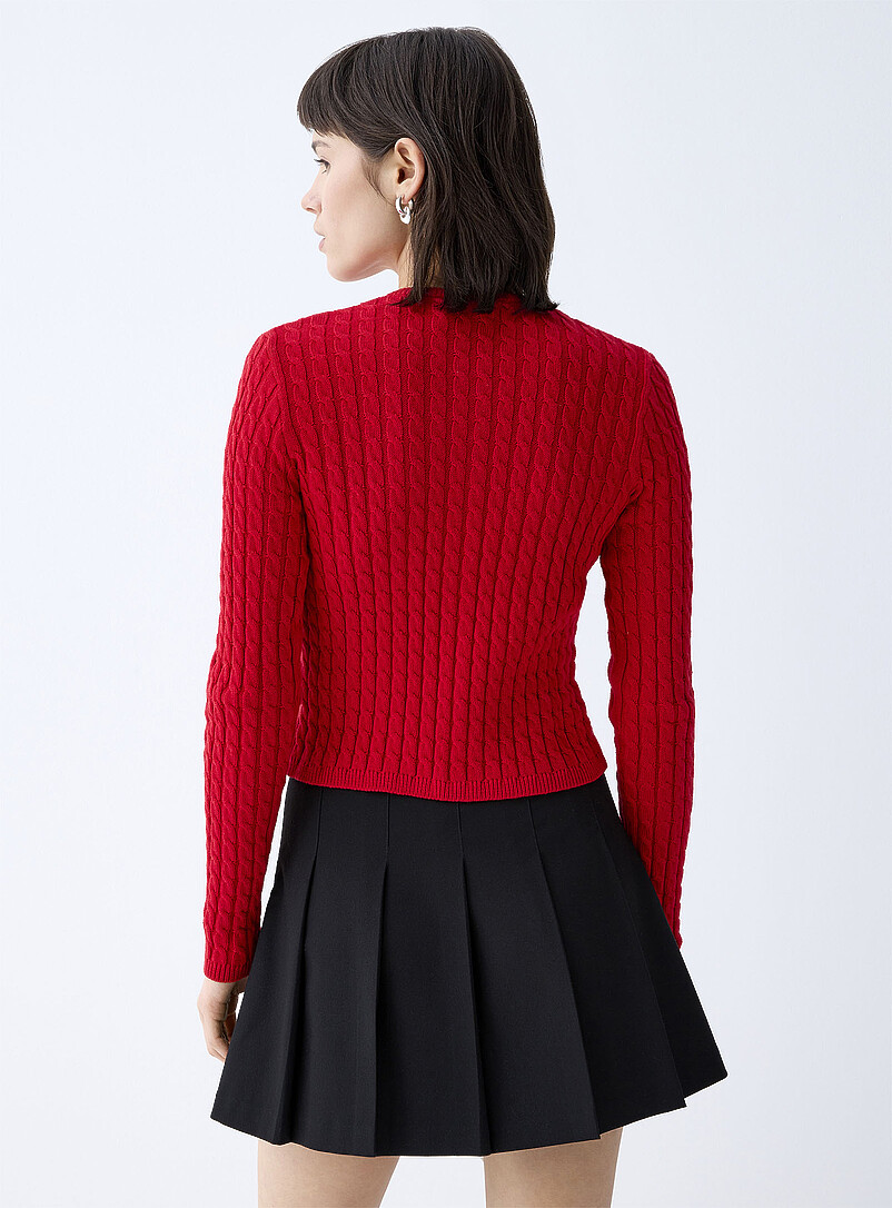 Twik: Le cardigan court minic&acirc;bles Rose p&ecirc;che pour femme