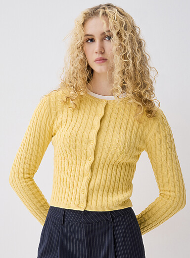 Mini-cable cropped cardigan product image 5