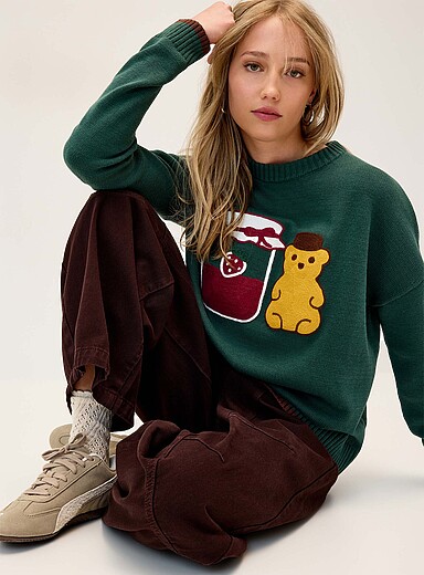 Playful embroidery sweater