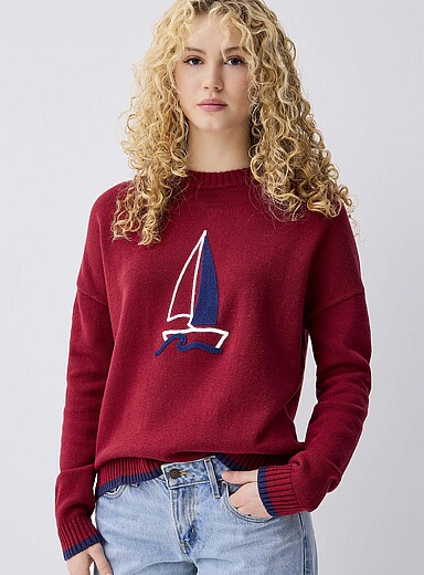 Playful embroidery sweater