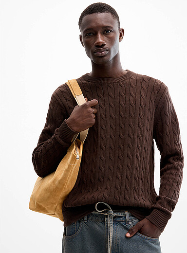 Twisted-cable sweater