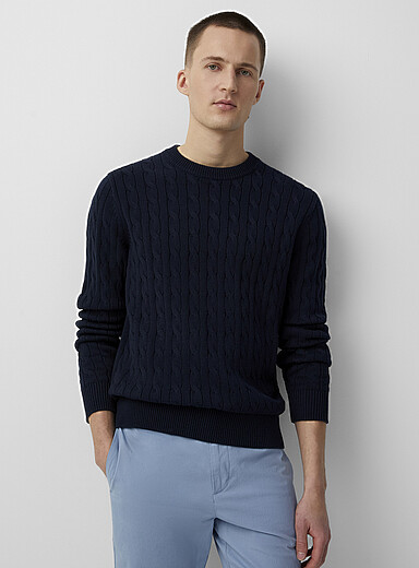 Twisted-cable sweater