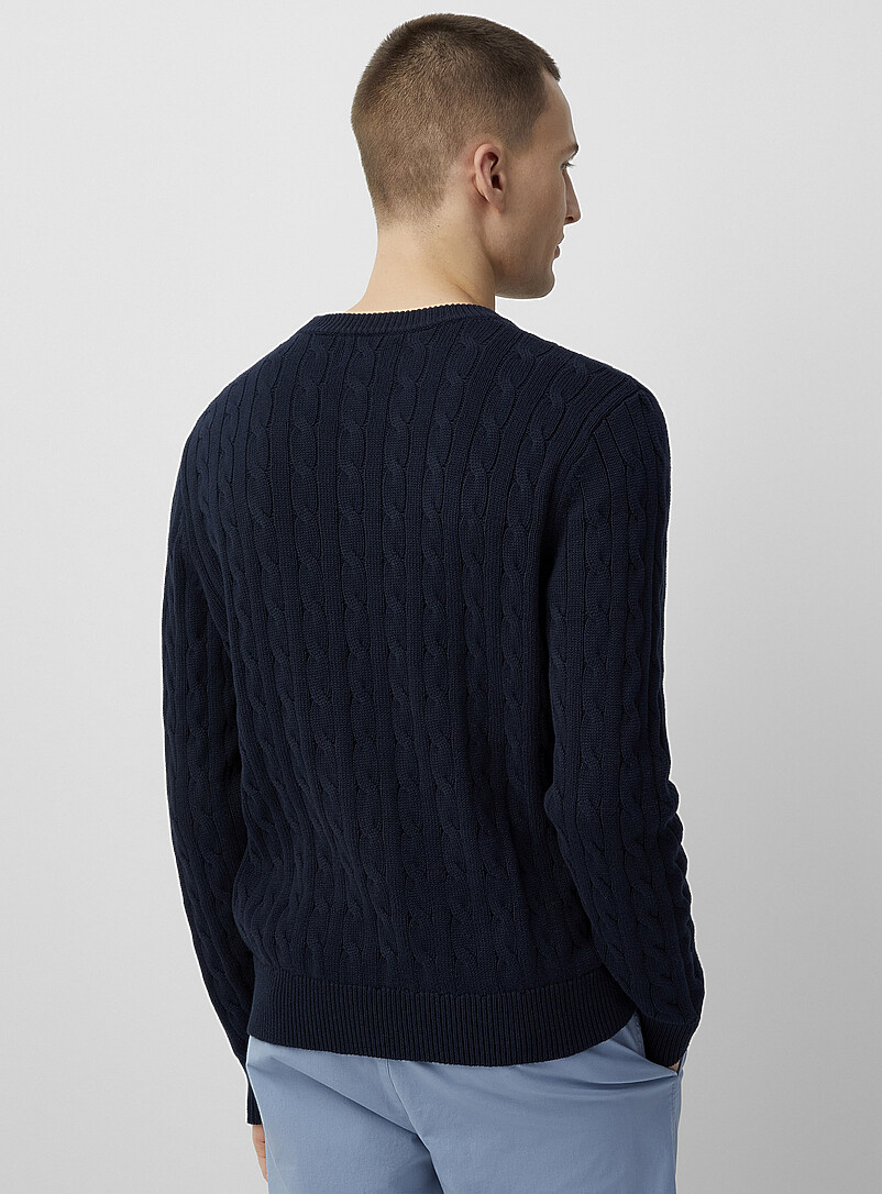 Le 31 Off White Twisted-cable sweater for men