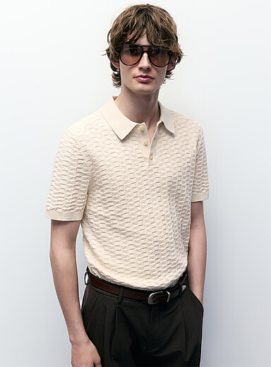 Le polo jacquard relief