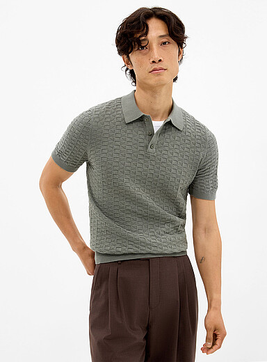 Le polo jacquard relief