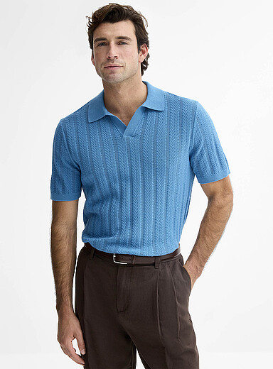 Le polo rayure pointelle