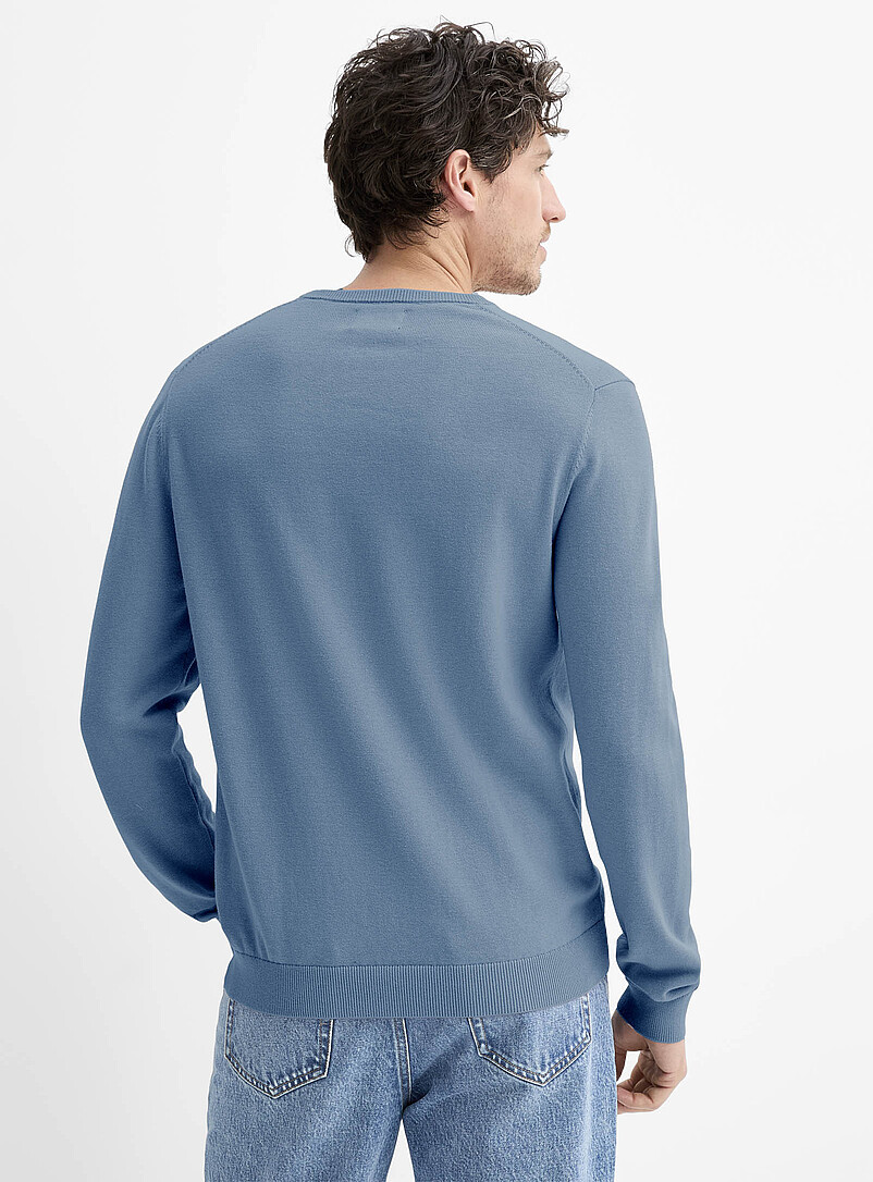 Le 31 Black V-neck sweater for men