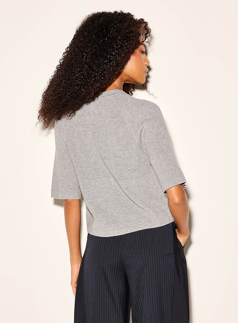 Ic&ocirc;ne Off White Iridescent buttons raglan sleeves boxy-fit cardigan for women