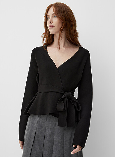 Belted crossover cardigan product image 4