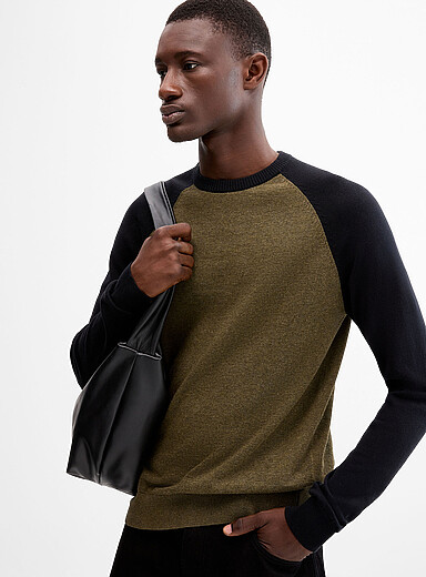 Colourblock raglan sweater