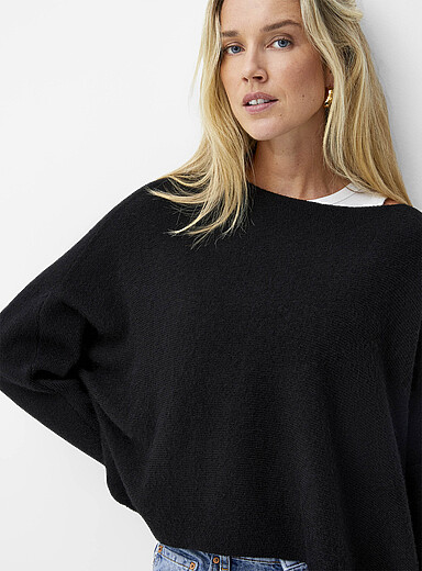 Touch of wool and alpaca oversized sweater