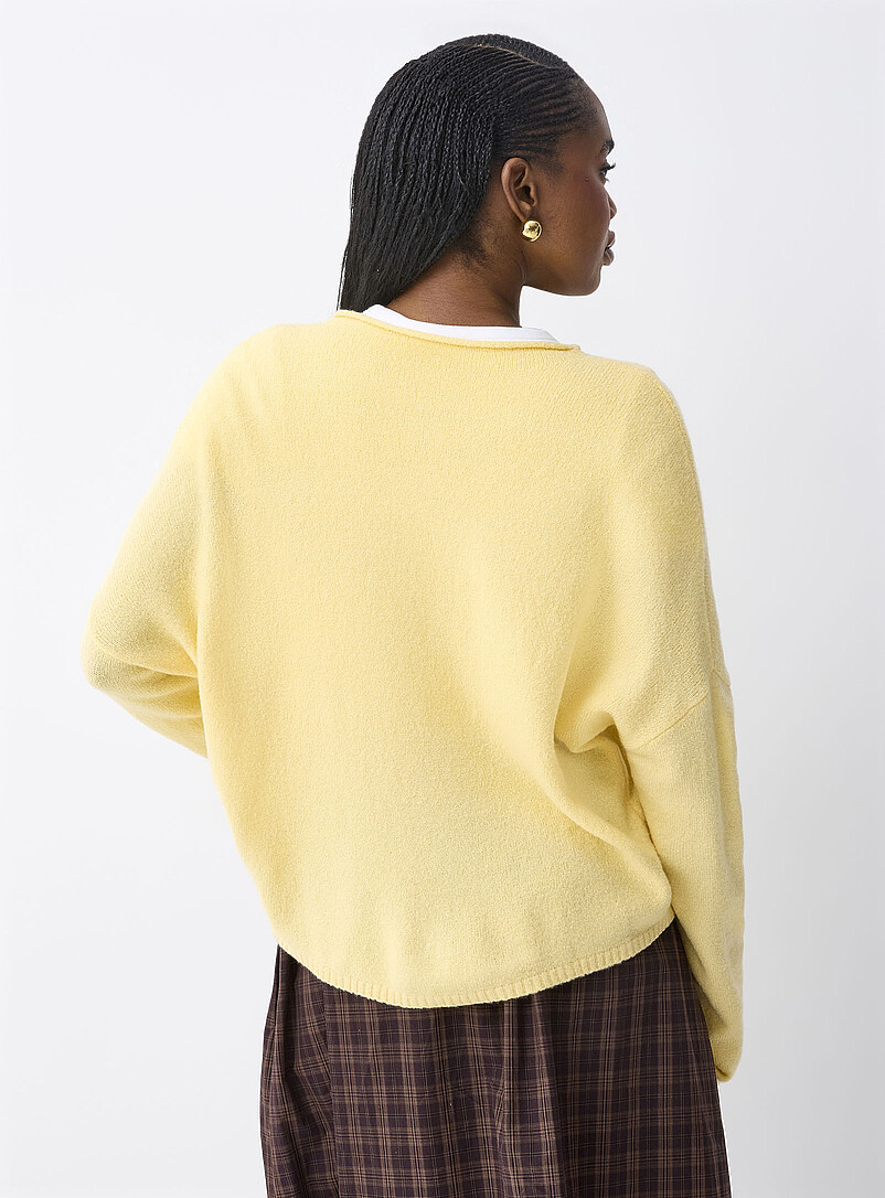Twik Teal Roll-edge cardigan for women