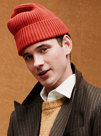 Recycled cotton ribbed tuque