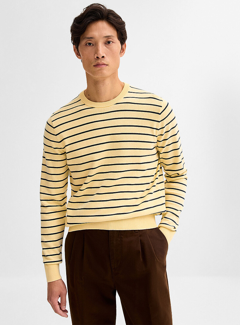 Le 31: Le chandail rayures nautiques Bleu &agrave; motifs pour homme