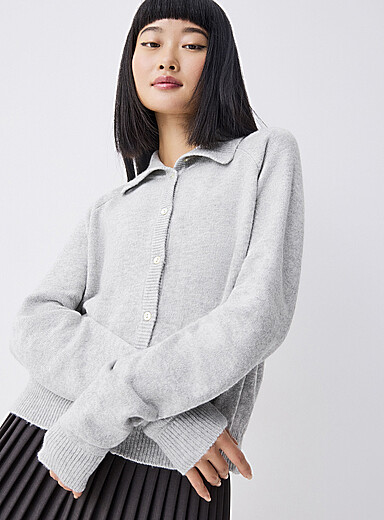 Twik Grey Utlra-soft cardigan for women