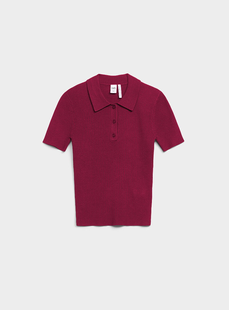 Twik: Le polo minic&ocirc;tes Bleu marine - Bleu nuit pour femme