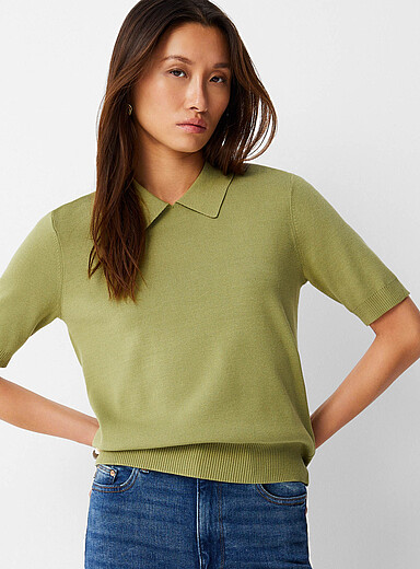 Le polo &eacute;pur&eacute; fin tricot